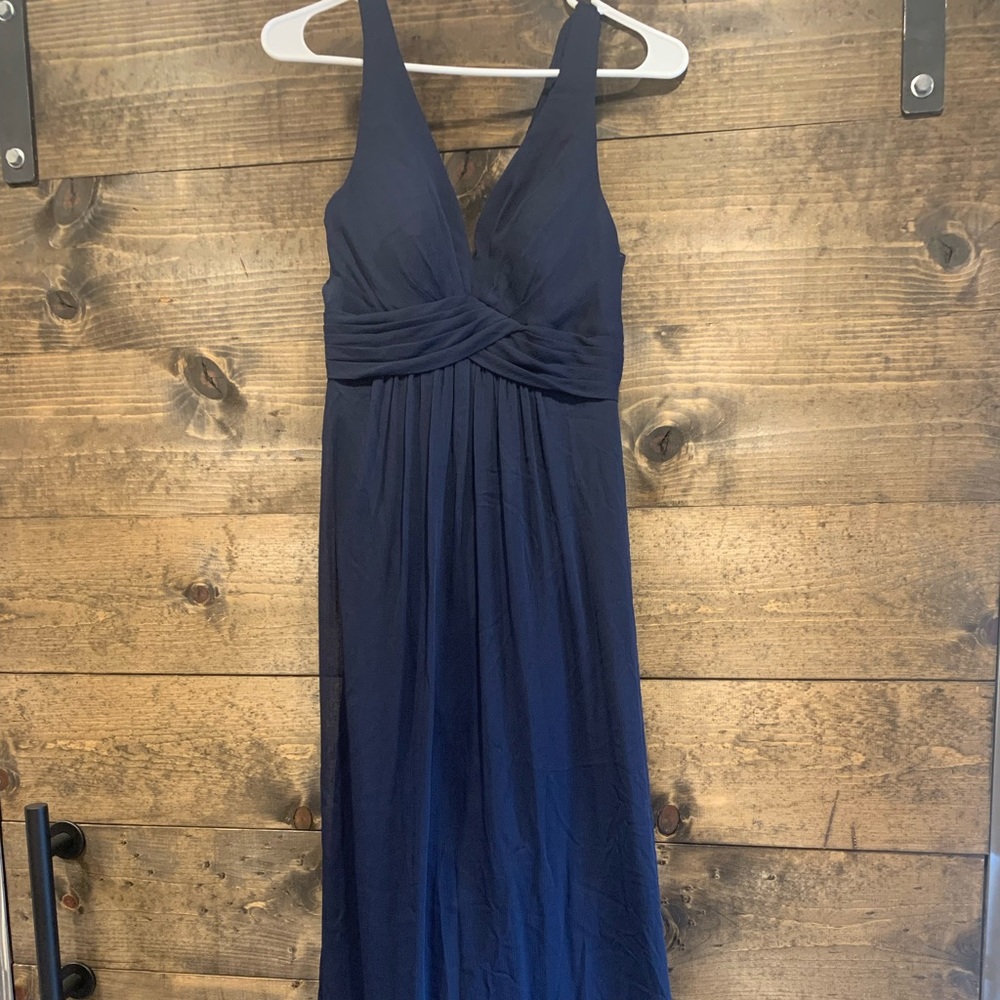 Azazie dark blue bridesmaid dress